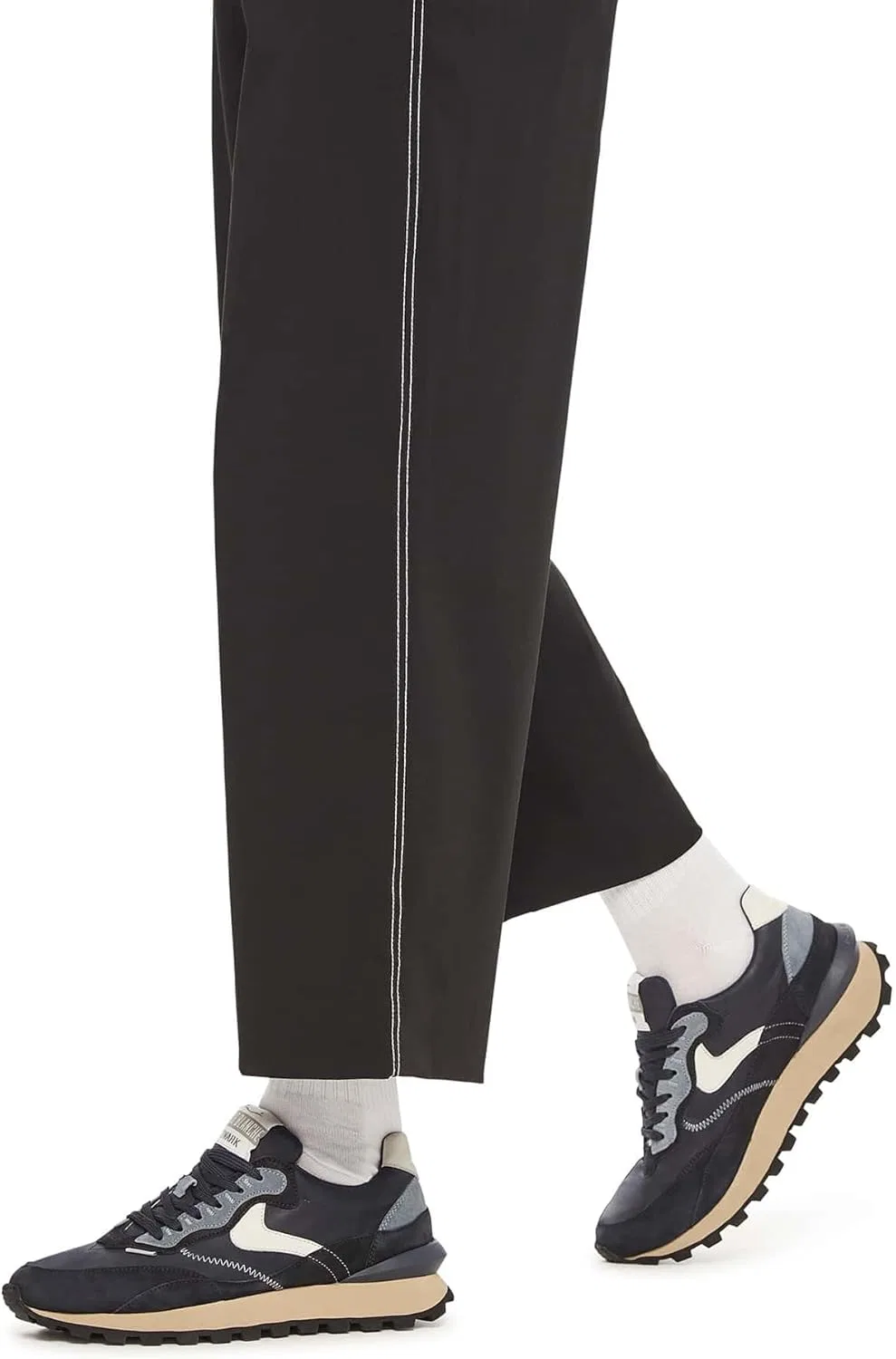 Кроссовки VOILE BLANCHE QWARK Hype MAN из замши и технической ткани, белые — фото 2
