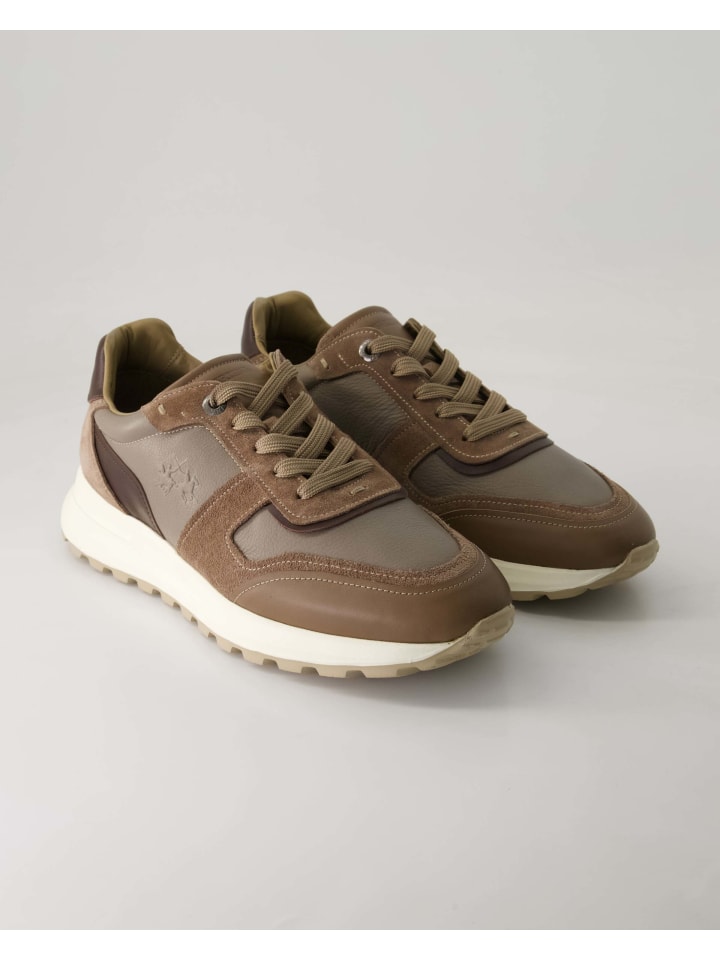 

Низкие кеды бежевого цвета La Martina