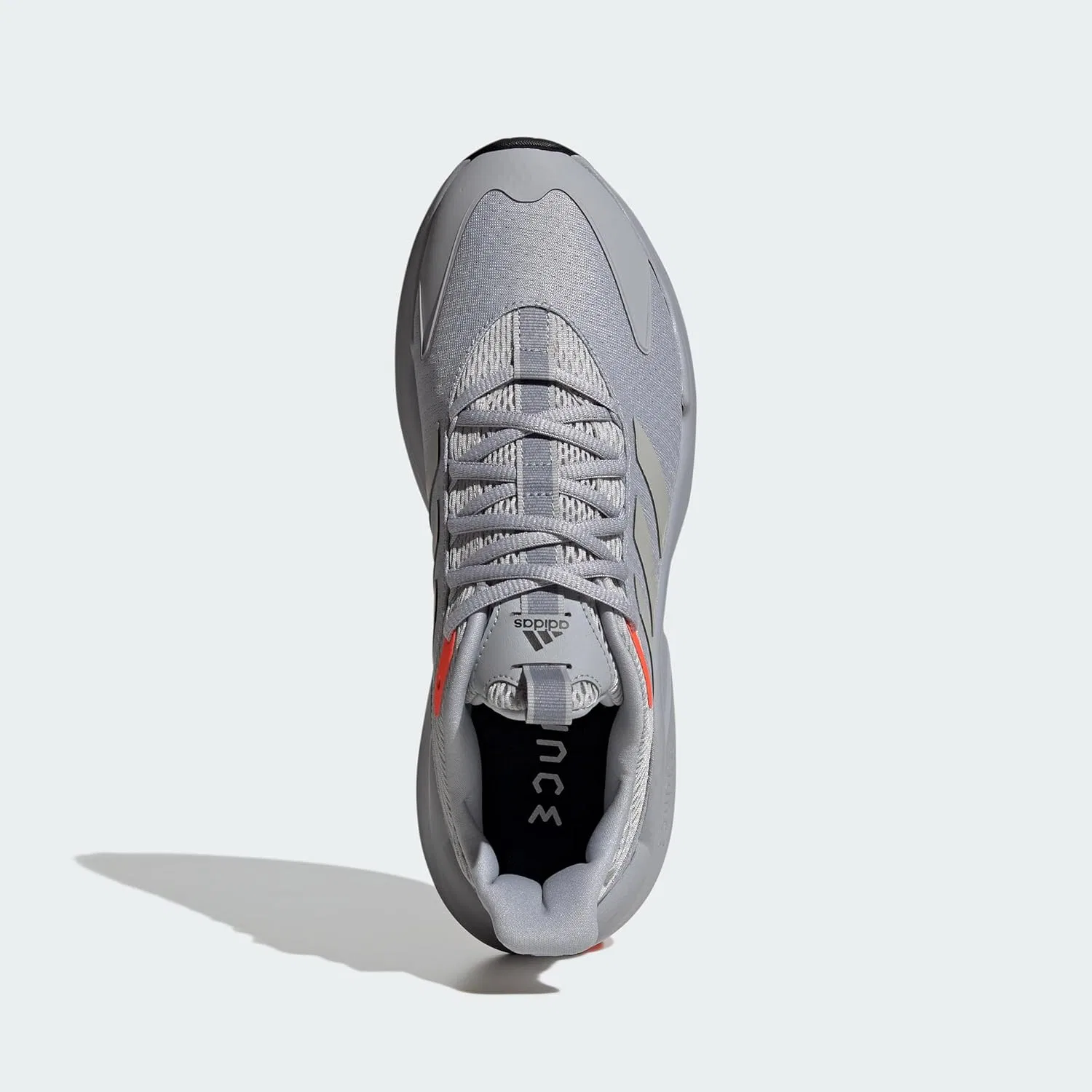 Мужские кроссовки Adidas Alphaedge + для бега, Halo Silver Grey Two Solar Red — фото 3