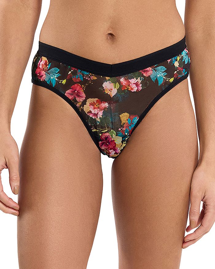 

Сетчатые стринги с высокой посадкой Hanky Panky, коричневый