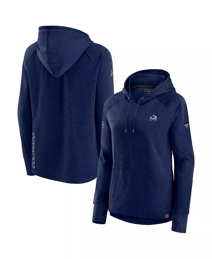 

Женский пуловер с капюшоном Heather Navy Colorado Avalanche Authentic Pro Fanatics