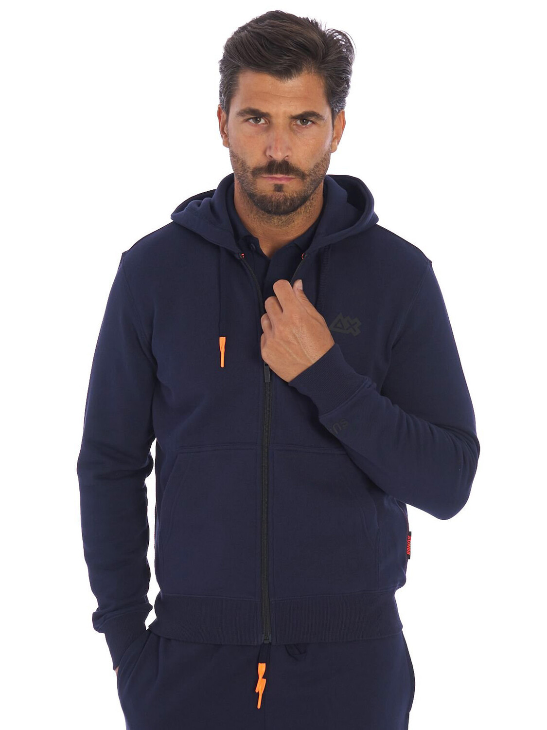 

Толстовка felpa in cotone con cappuccio e zip Sun68, синий