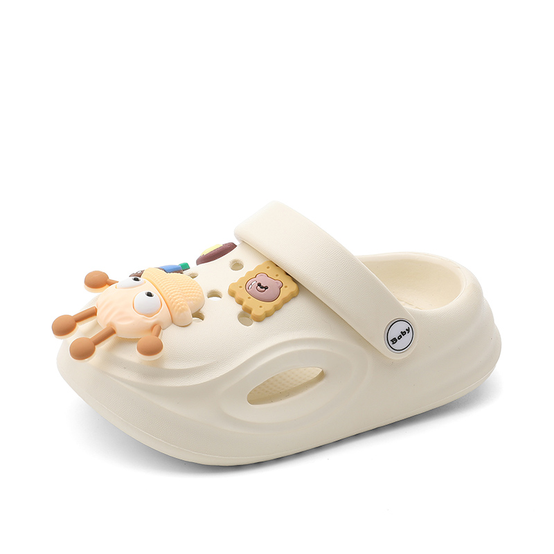 

Сабо Kids' Slip Resistant Anti Kick Abrasion Resistant Rebound Breathable Kids Clogs NEZHACHAOHAI, экрю