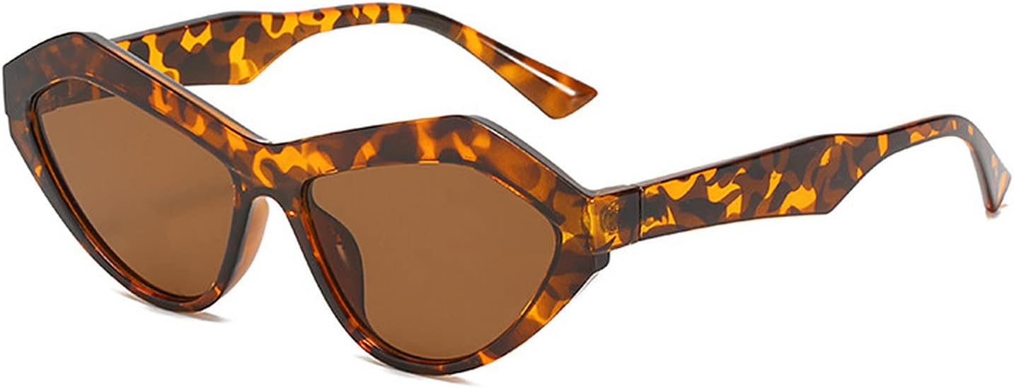 

Ретро-солнцезащитные очки «кошачий глаз» неправильной формы для женщин, популярные яркие очки, брендовый дизайн, мужские солнцезащитные очки с защитой от УФ-излучения UV400 COTIA, Leopard