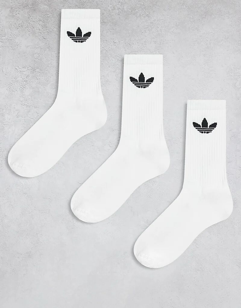 

Носки Adidas Originals Trefoil, 3 пары, белые