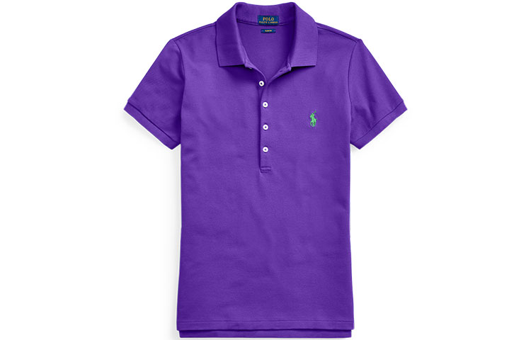 Polo Ralph Lauren SS22 Поло для женщин темно-фиолетовый — фото 3