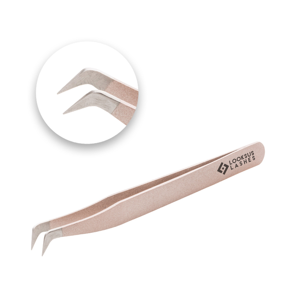 

Пинцеты для наращивания ресниц 4 шт., 1 упаковка. Looksus Lashes Rose gold
