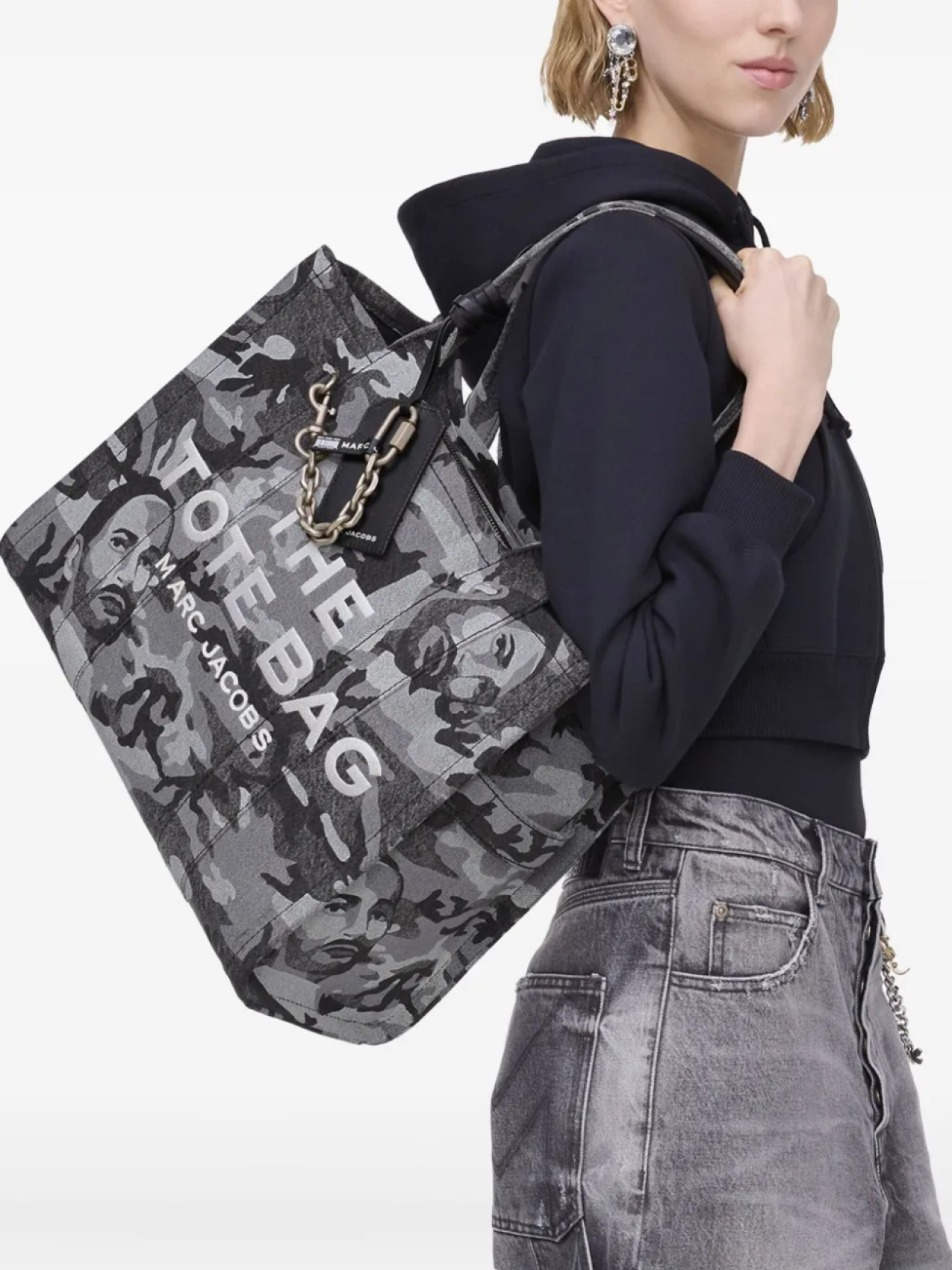 Marc Jacobs сумка The Large Tote, серый — фото 3