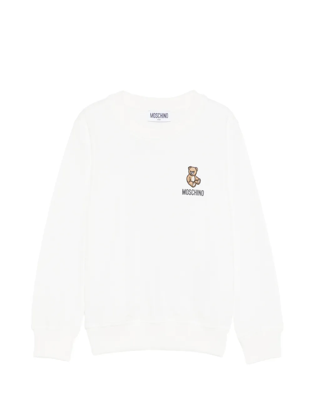 

Свитшот с изображением медведя Moschino Kids, белый