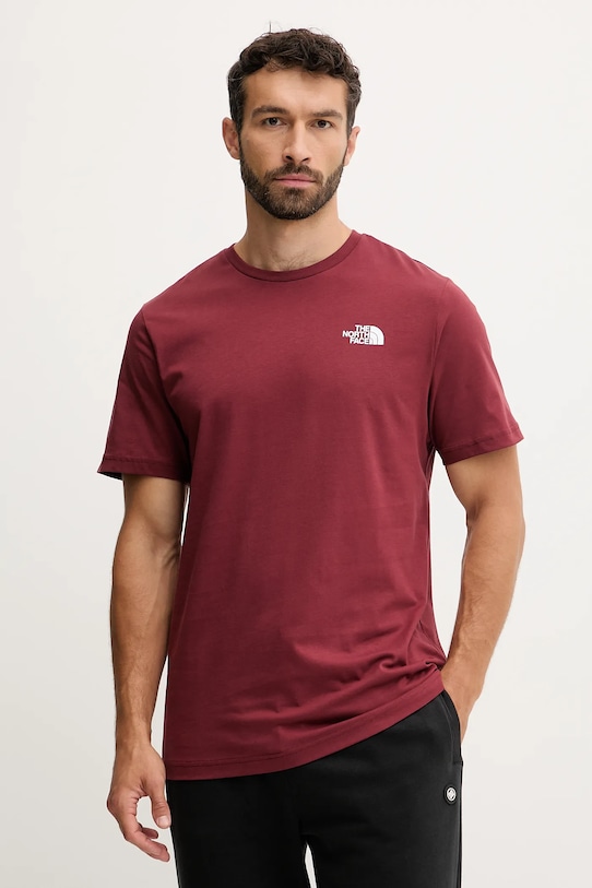 

Хлопковая футболка Redbox The North Face, бордовый