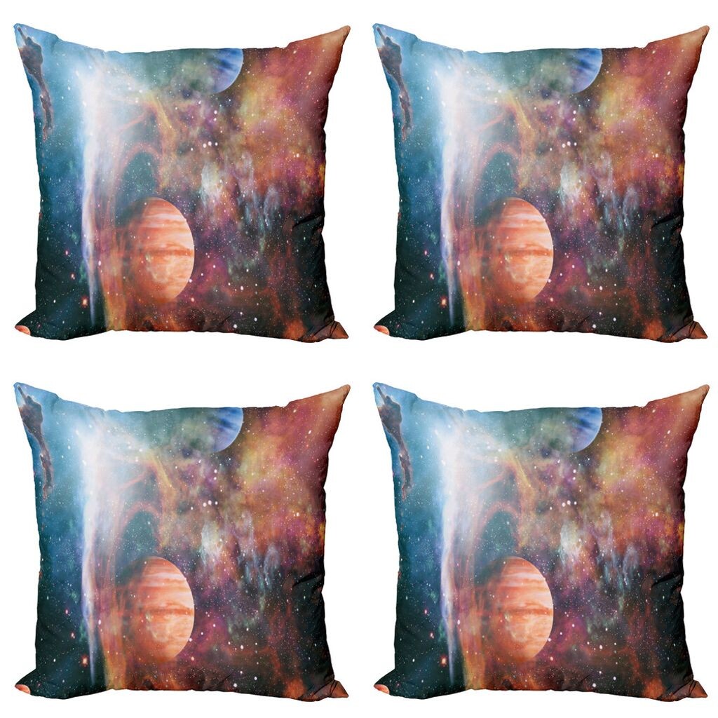 

ABAKUHAUS Astral Набор чехлов для подушек (4 предмета), Heavenly Bodies, современная двусторонняя цифровая печать, 40 см x 40 см, многоцветный