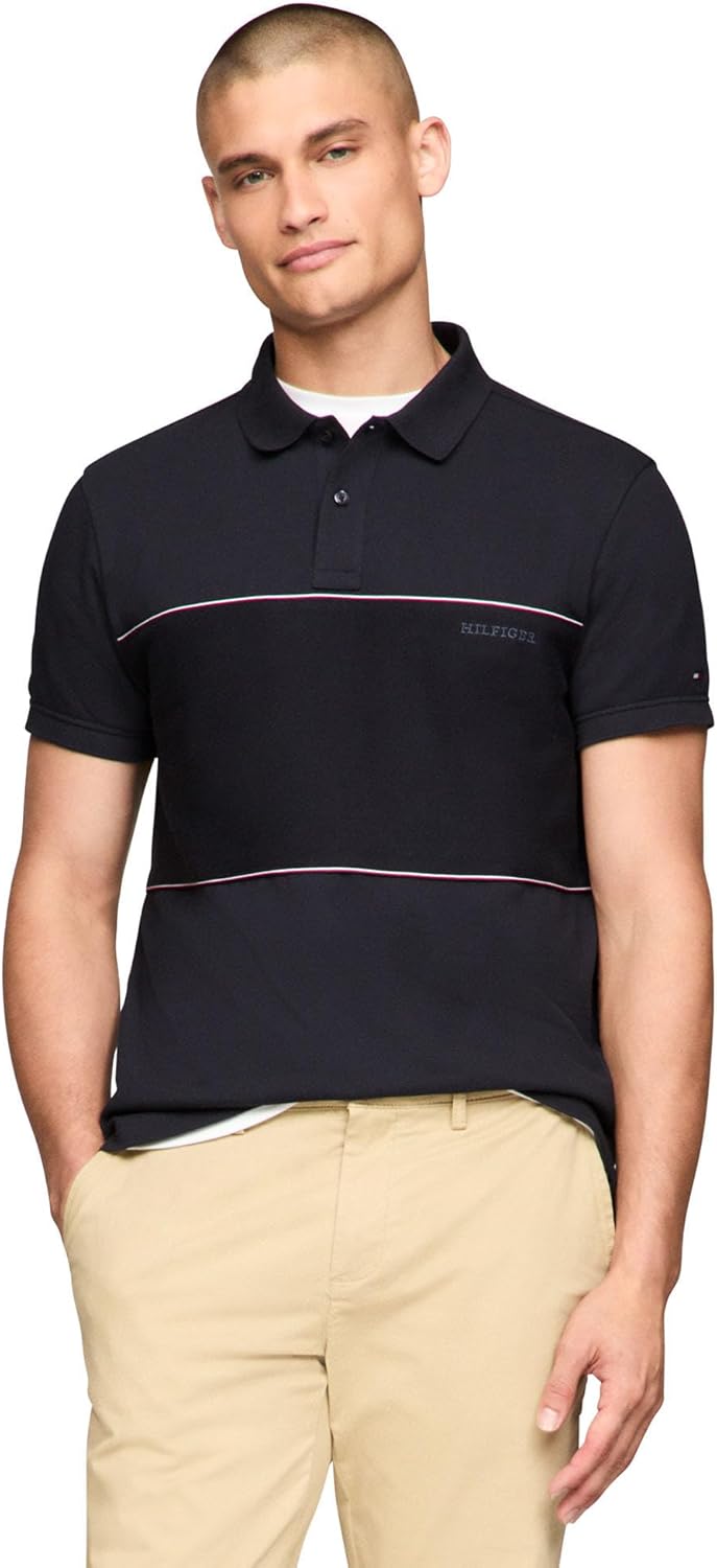 

Мужские поло Tommy Hilfiger с коротким рукавом, повседневного кроя, с полосатым рисунком, Desert Sky, Коричневый, Мужские поло Tommy Hilfiger с коротким рукавом, повседневного кроя, с полосатым рисунком, Desert Sky