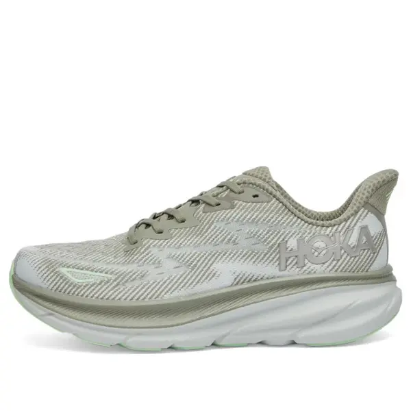 

Кроссовки clifton 9 'olive haze mercury' Hoka One One, зеленый