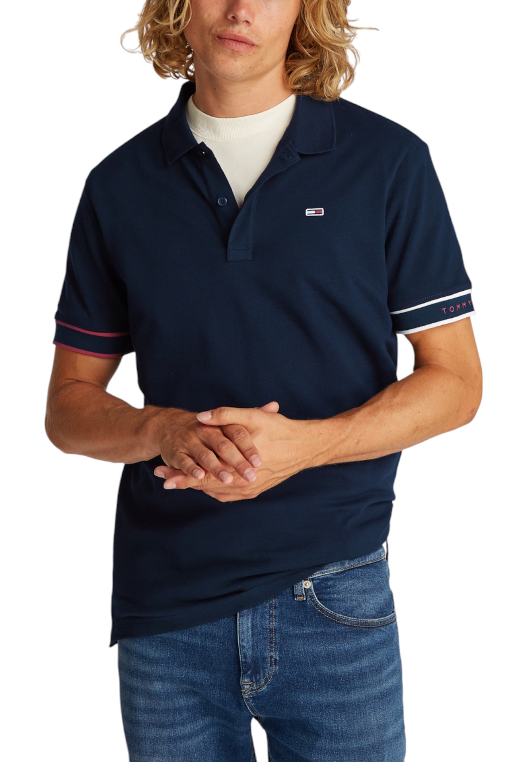 

Поло Tommy Jeans, синий