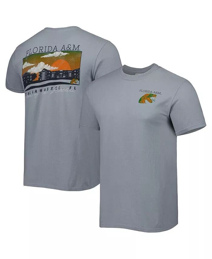 

Мужская серая футболка Florida A&M Rattlers Campus Scenery Comfort Color Image One