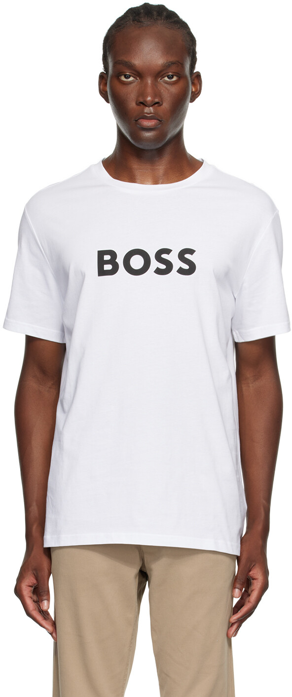 

Футболка с напечатанным логотипом BOSS