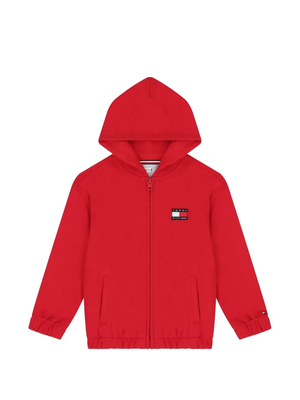 Толстовка на молнии с капюшоном Tommy Hilfiger Junior, красный — фото 4