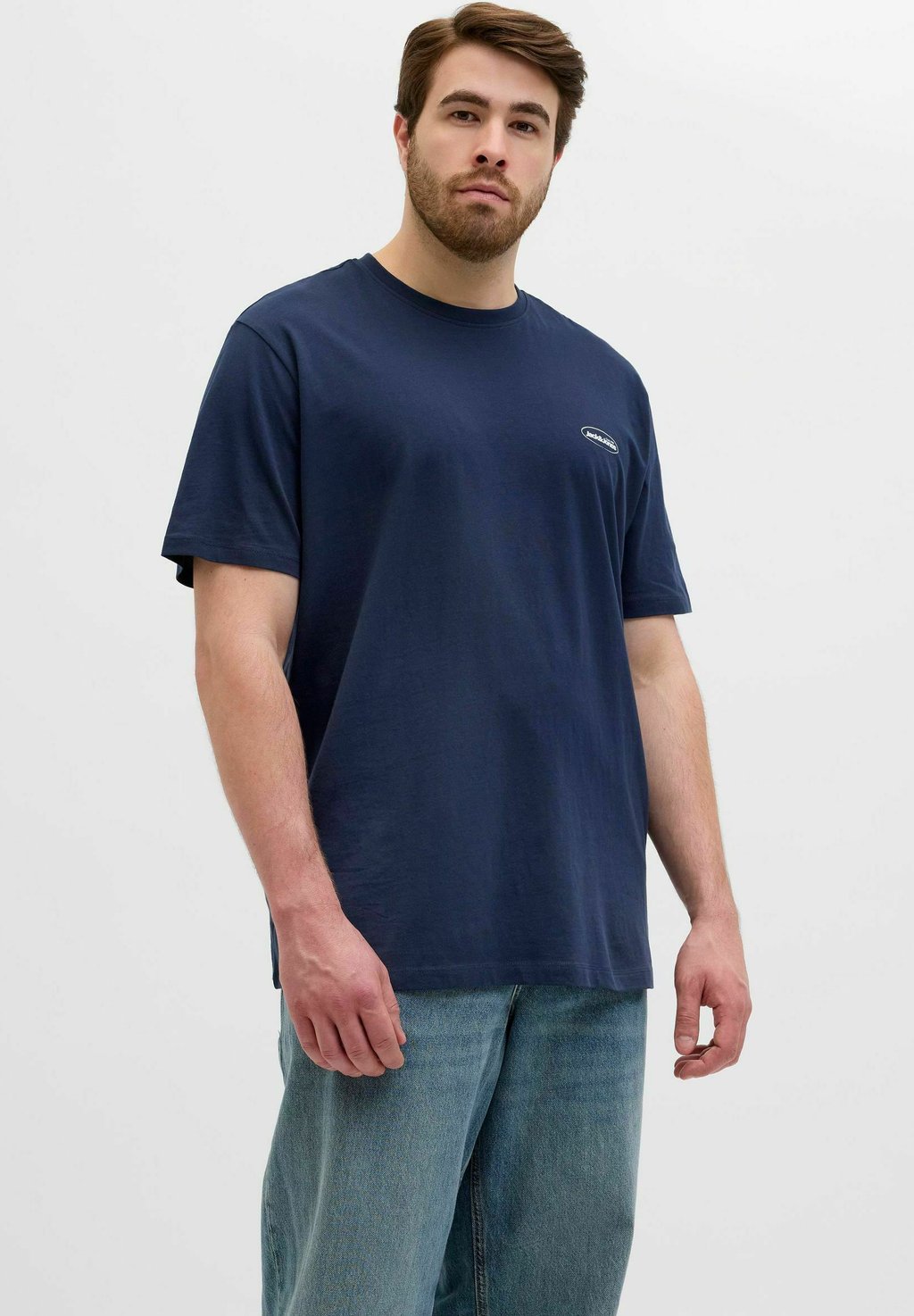 

Базовая футболка PLUS SIZE Jack & Jones, темно-синий