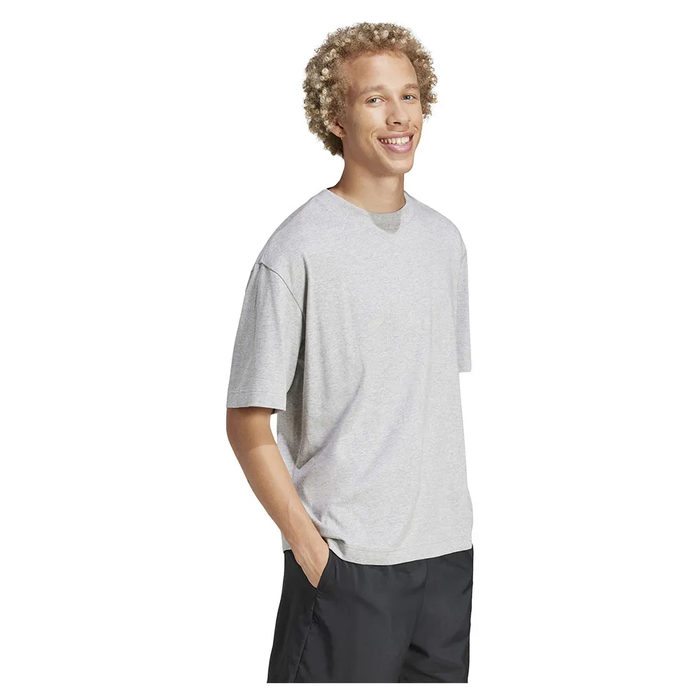 Футболка с коротким рукавом adidas Essentials Loose Fit 3 Bar Logo, серый — фото 4