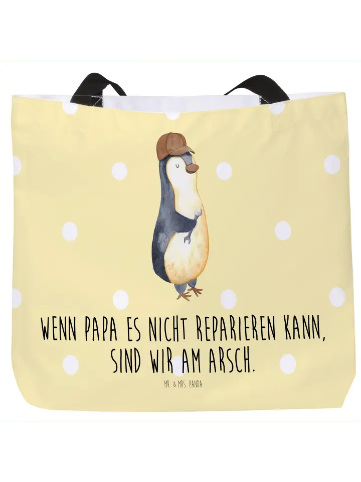 

Шоппер Mr. & Mrs. Panda, желтый пастельный