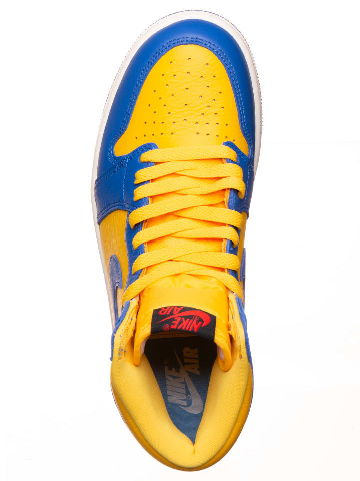 Высокие кроссовки Air Jordan, цвет gelb/blau — фото 4