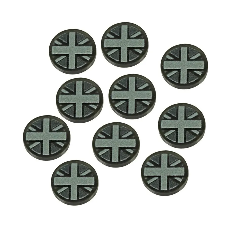 

Жетоны фракций времен Второй мировой войны — Британский Юнион Джек, Premium Printed Game Tokens