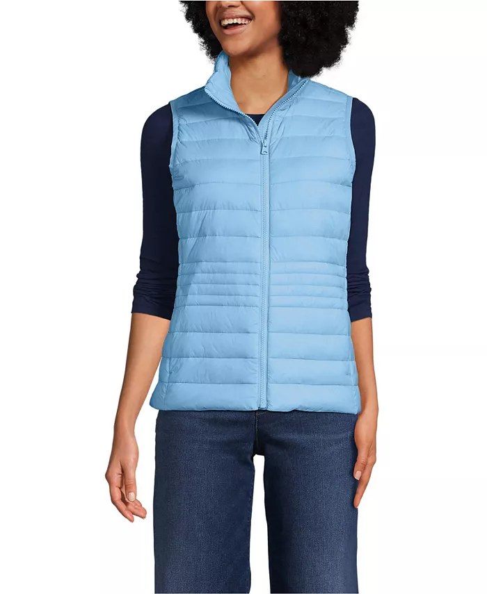 

Женский жилет Wanderweight Packable Down Lands' End, синий