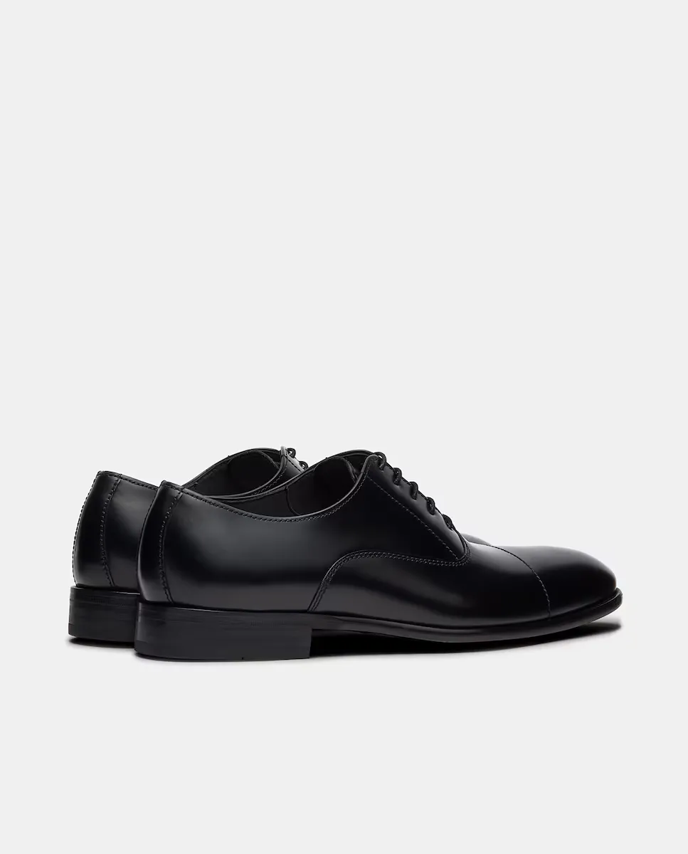 Мужские туфли на шнуровке Regent Straight Toe из черной яловой кожи Lottusse — фото 3