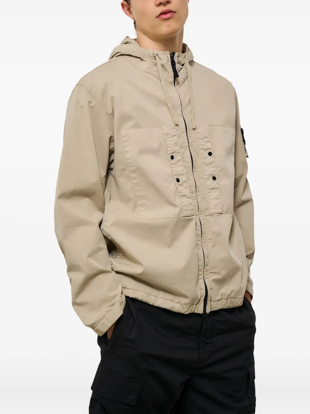 

Куртка с капюшоном и логотипом Stone Island, нейтральный
