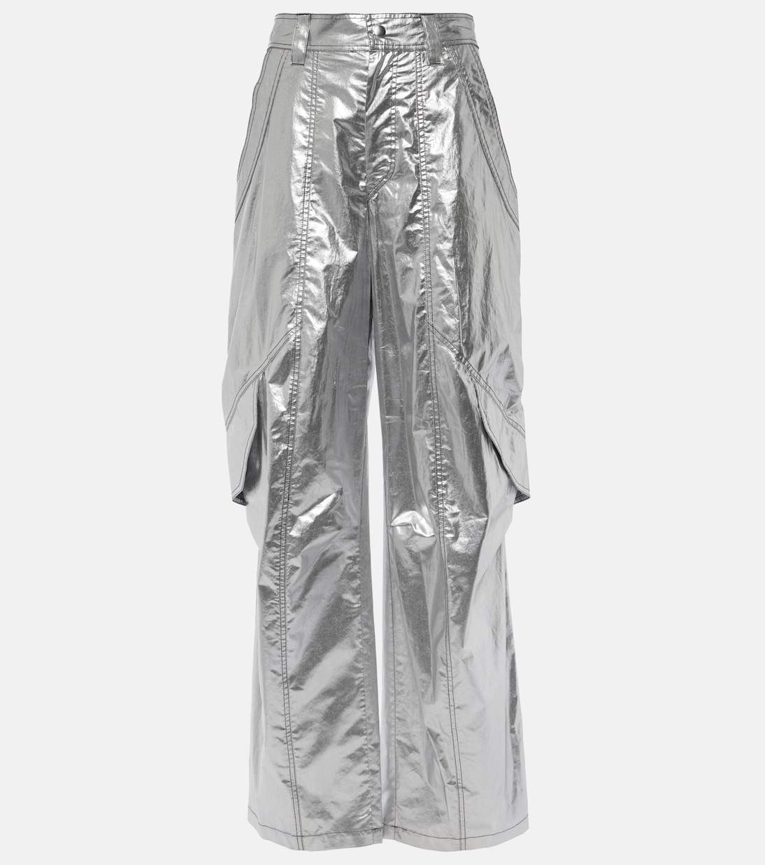 

Джинсы карго Divina с широкими штанинами Isabel Marant, серебряный