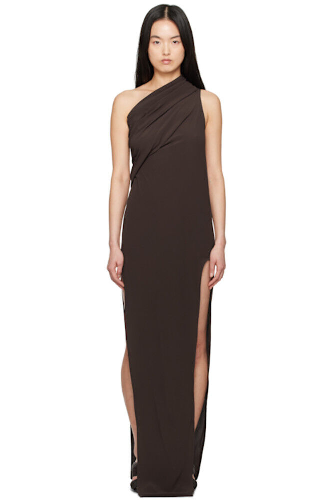 

Коричневое платье-макси Hollywood Athena Arrowhead Rick Owens