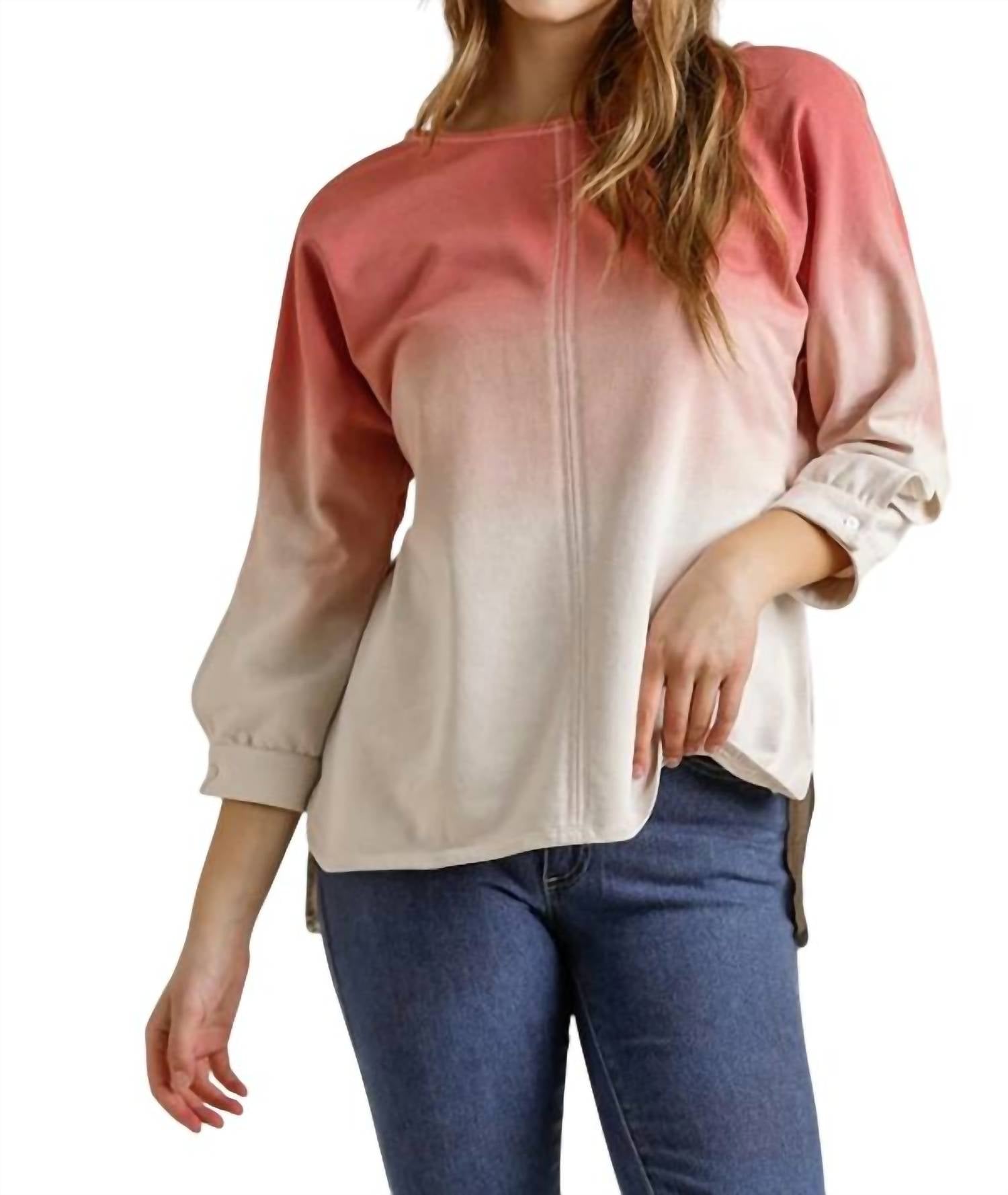 

Топ Ombre Raglan в ягодном цвете umgee, цвет berry