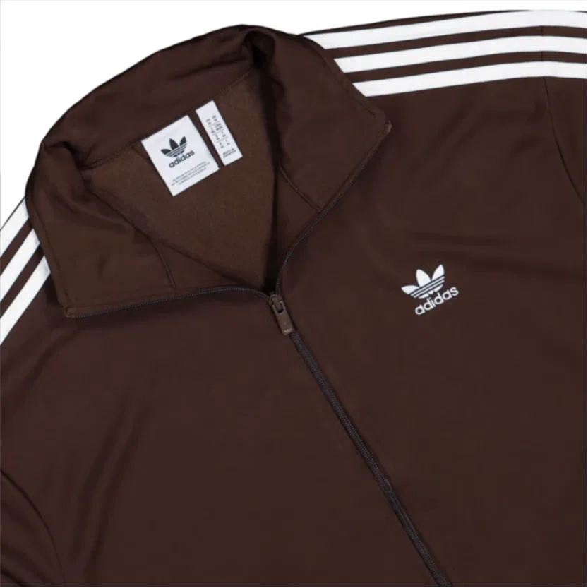 Куртка спортивная с высоким воротником three-stripe Adidas Originals, Brown — фото 3