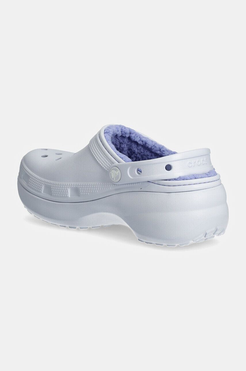 Классические шлепанцы Crocs Clog W на подкладке на платформе, фиолетовый — фото 4