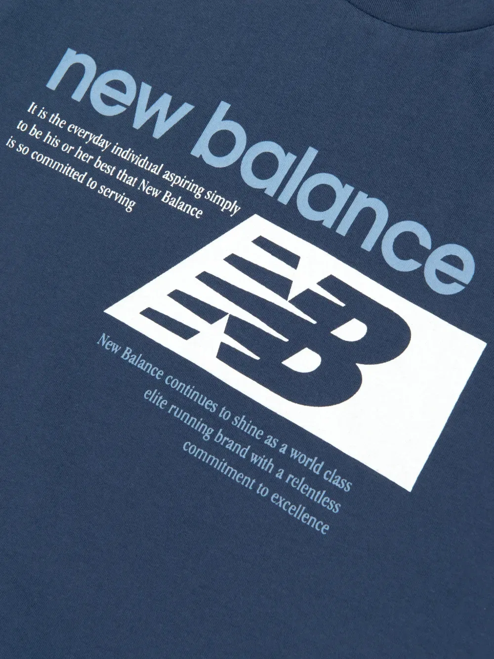 Оригинальная фирменная футболка с графическим принтом New Balance Kids, синий — фото 3