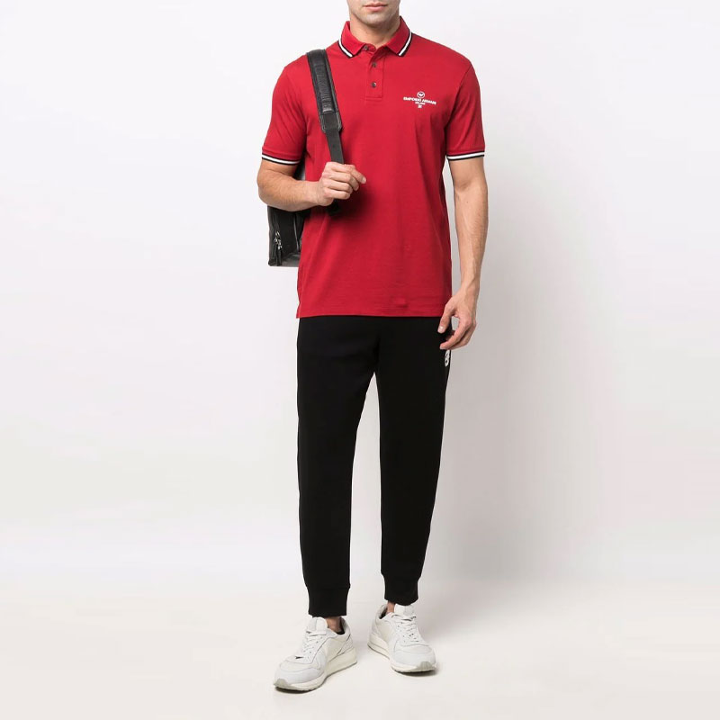 EMPORIO ARMANI Поло SS22 мужское красное — фото 4