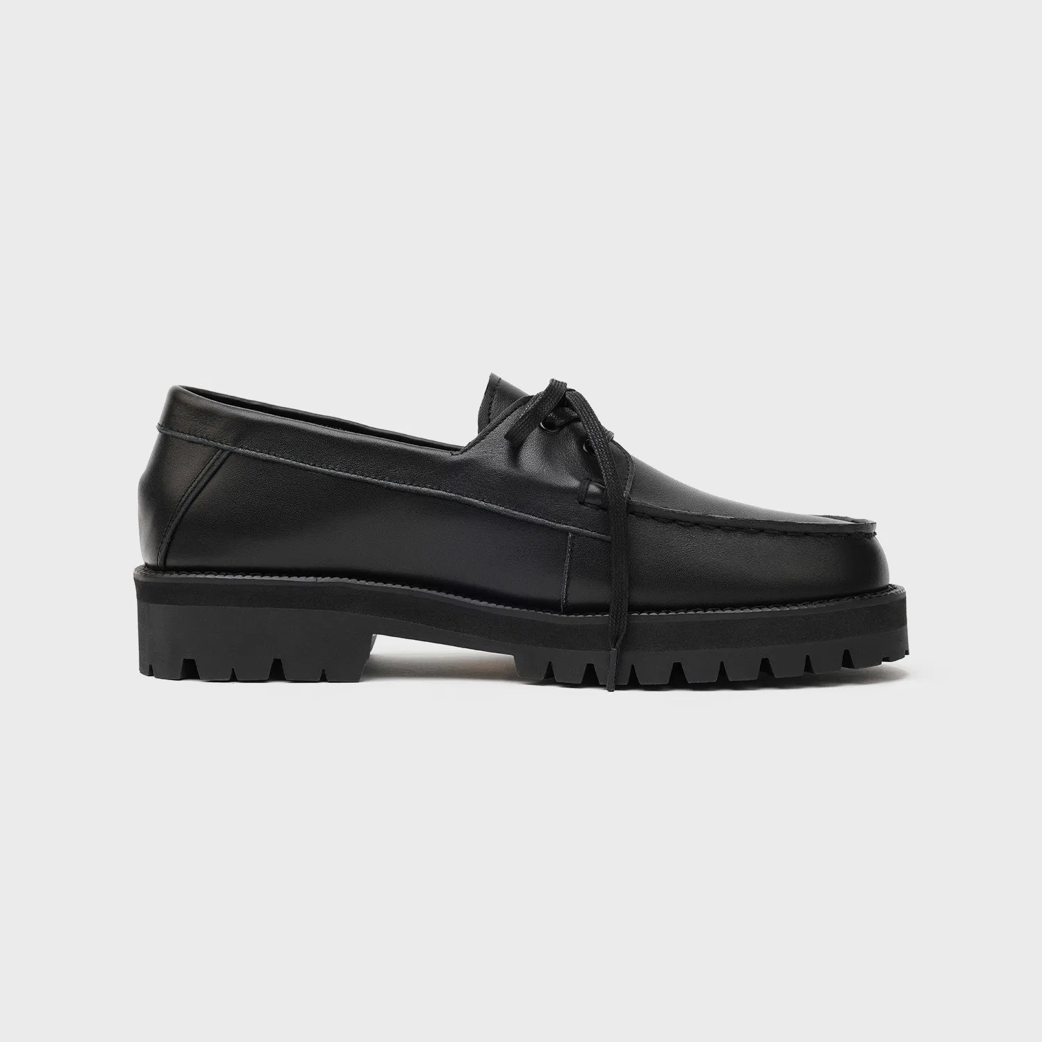 Мужские чёрные ботинки-топсайдеры Standard Casual Sole 5099 Kip Black от Firenze.A — фото 4