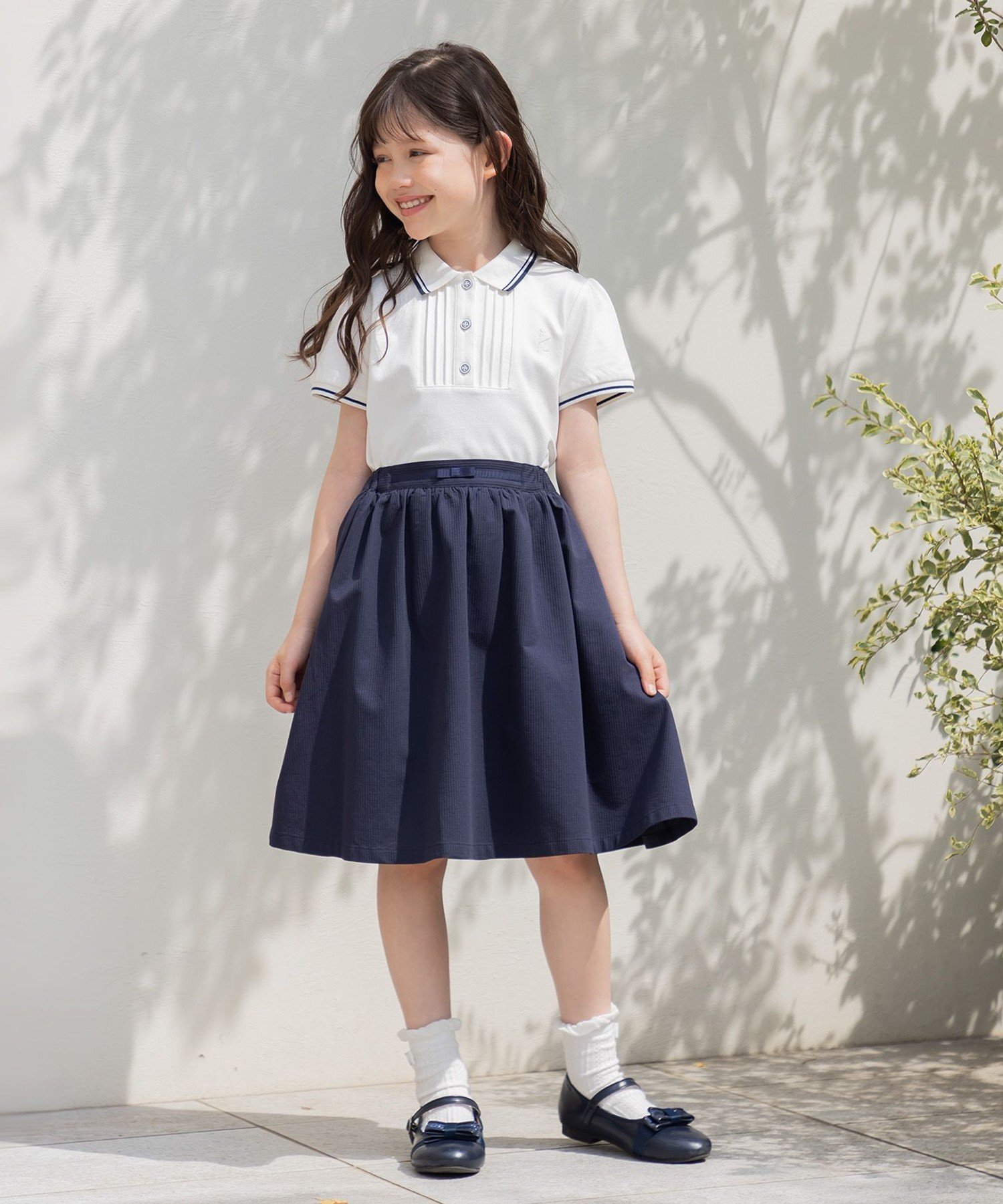 [110-140 см] Рубашка-поло стрейч Каноко Kids Suite, Off-white [002] — фото 2