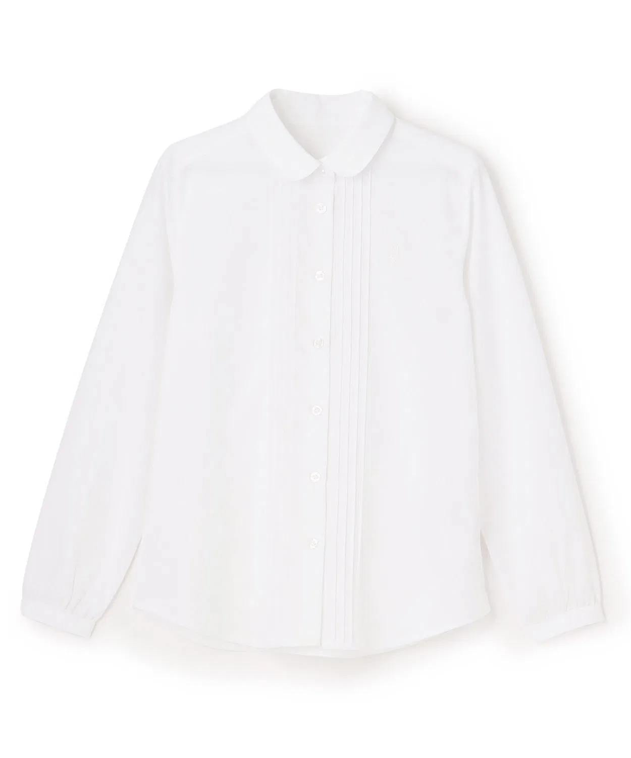 Детская рубашка pom ponette junior с круглым воротником