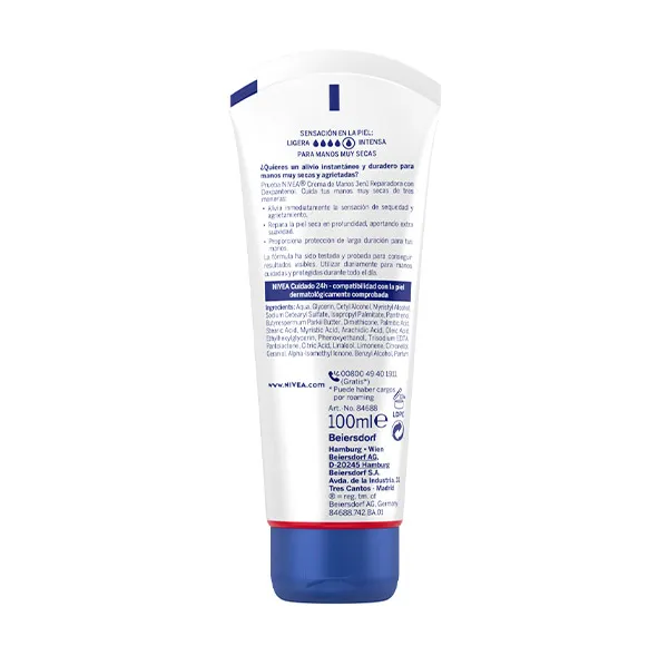 Ремонтная трубка 3 в 1 Crema manos repara y cuida Nivea, 100 ml — фото 2