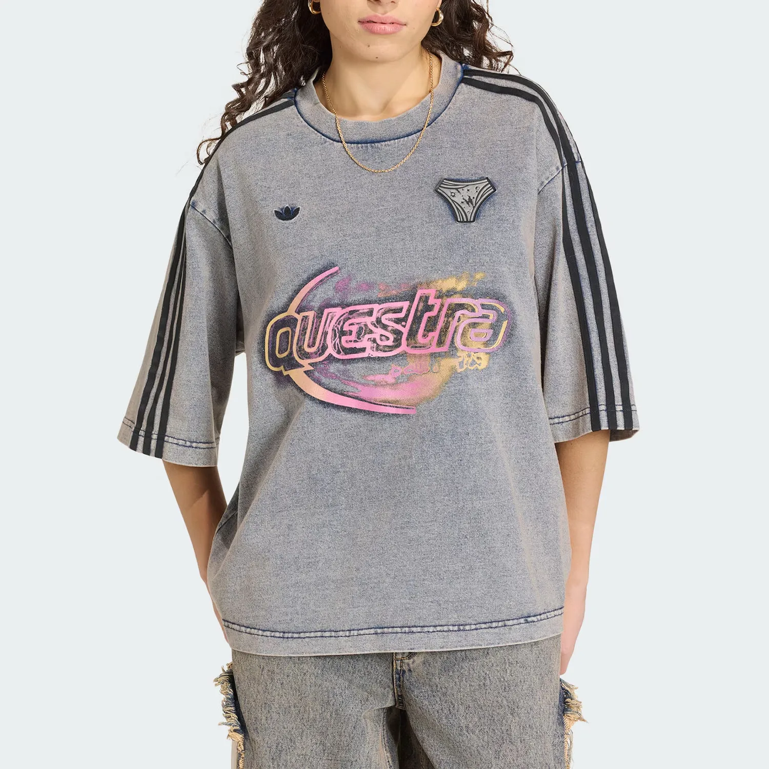 Футболка Adilenium женская Adidas Originals, Pink Brown — фото 4