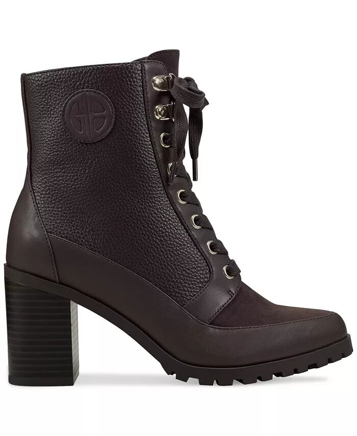 Женские ботильоны Keegann Memory Foam Lace Up Lug Sole Giani Bernini, коричневый — фото 2