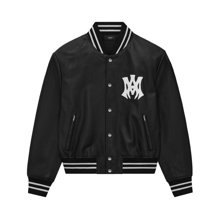 

Бомбер Amiri MA Hollywood Leather Bomber 'Black', черный