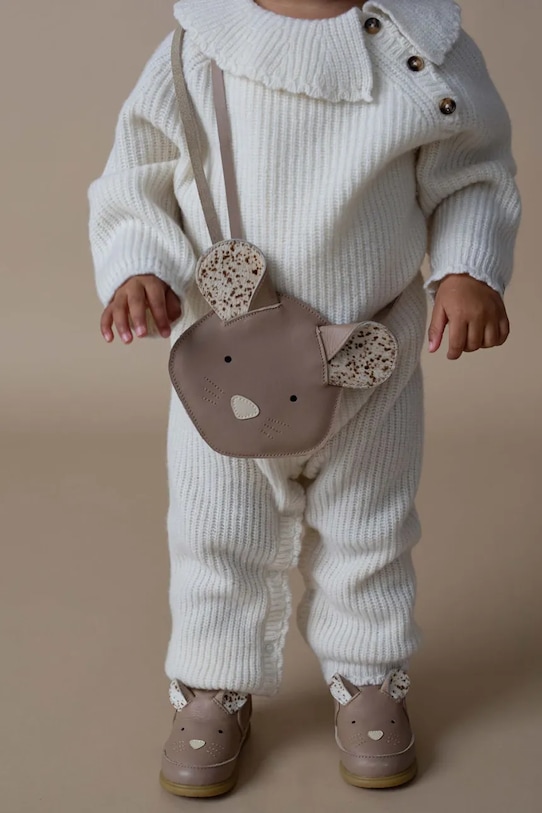 

Детская кожаная сумка Britta Exclusive Purse Mouse Donsje, бежевый