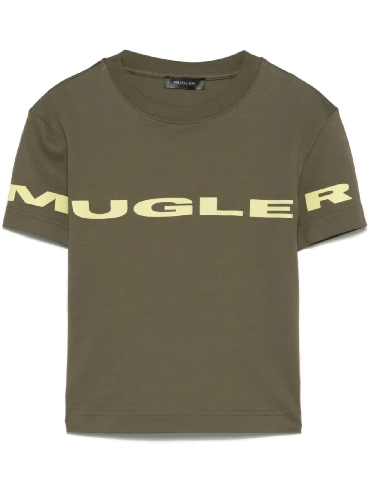 

Mugler футболка с логотипом, зеленый