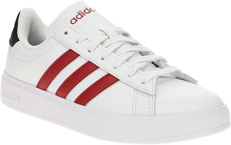 Кроссовки теннисные adidas, White/Better Scarlet/Black — фото 3