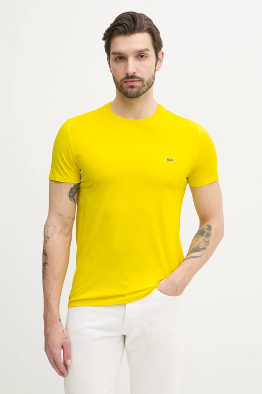 

Хлопковая футболка Lacoste, желтый