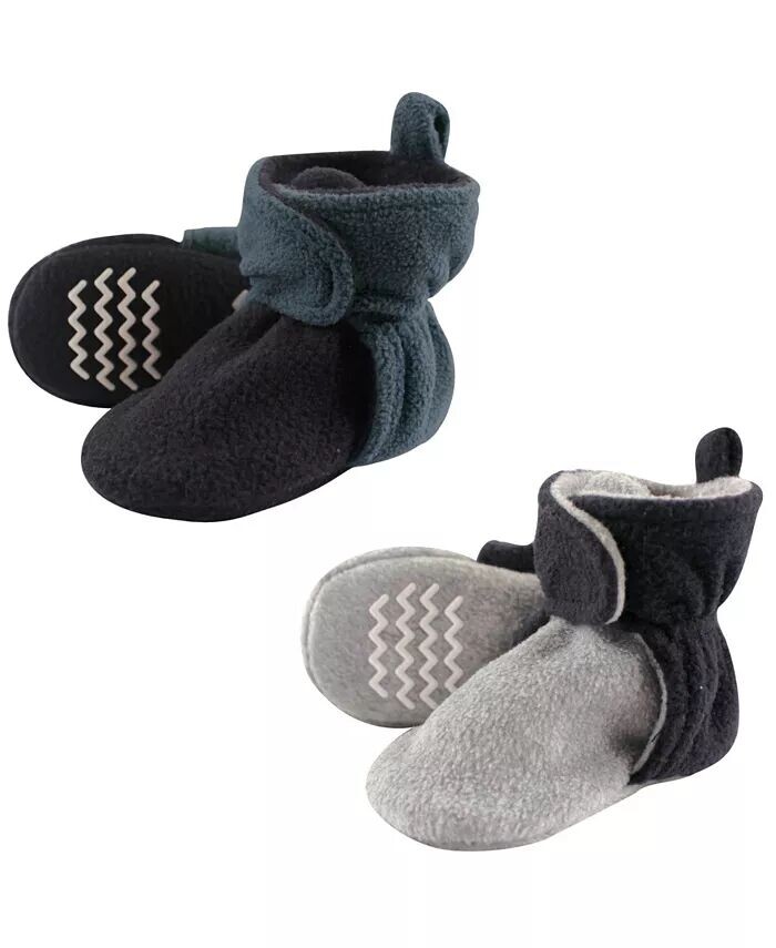 

Детские пинетки Hudson Cozy Fleece для мальчиков, 2 пары, цвет мятно-серый Hudson Baby, синий