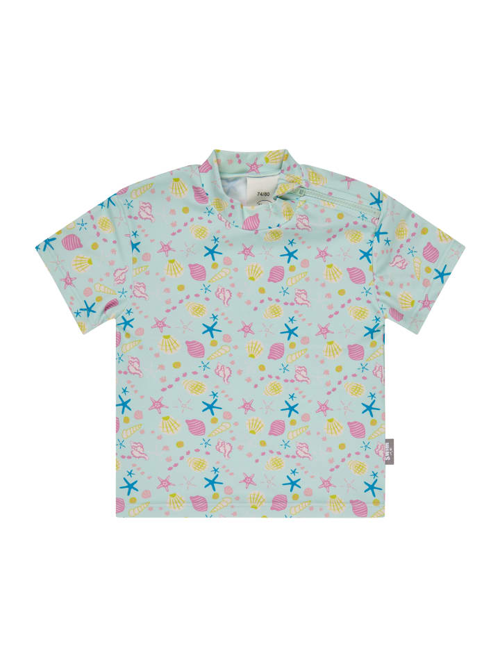 

Sterntaler Купальная футболка с короткими рукавами и вставкой из искусственной кожи, светло-мятного цвета