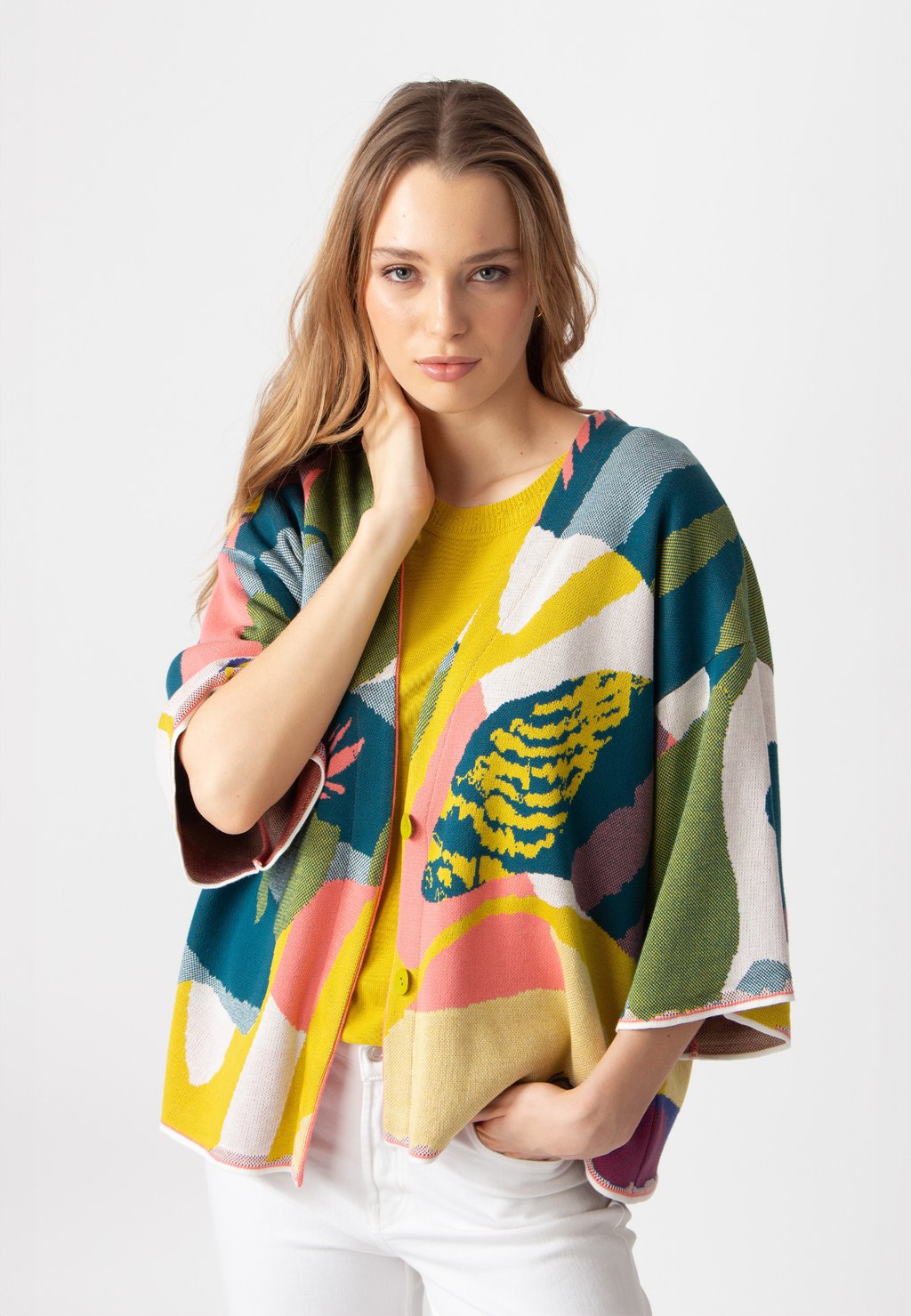 

Кардиган MAXIMALIST TROPICS PATTERN Ivko, желтый